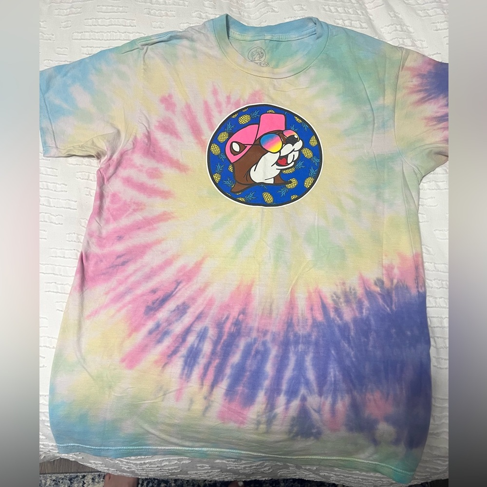 Buc-ees Tie-Dye Summer Cotton T shirt - Picture 2 of 2